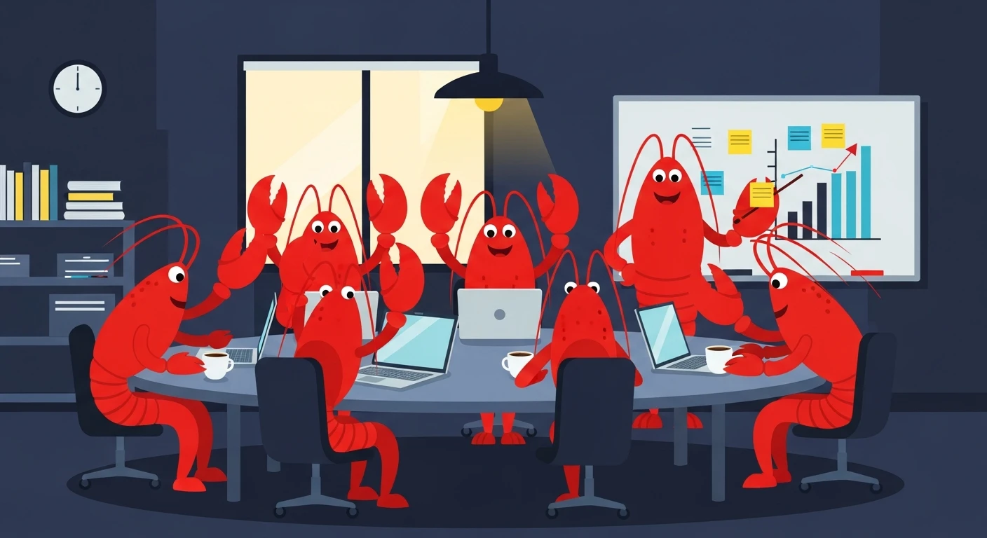 Lobster team collaborating in a meeting room